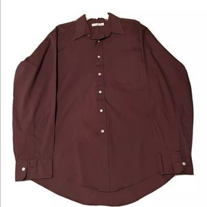 Christian Dior Men's Long Sleeve Button-Up Purple Shirt Sz. 16 34/35